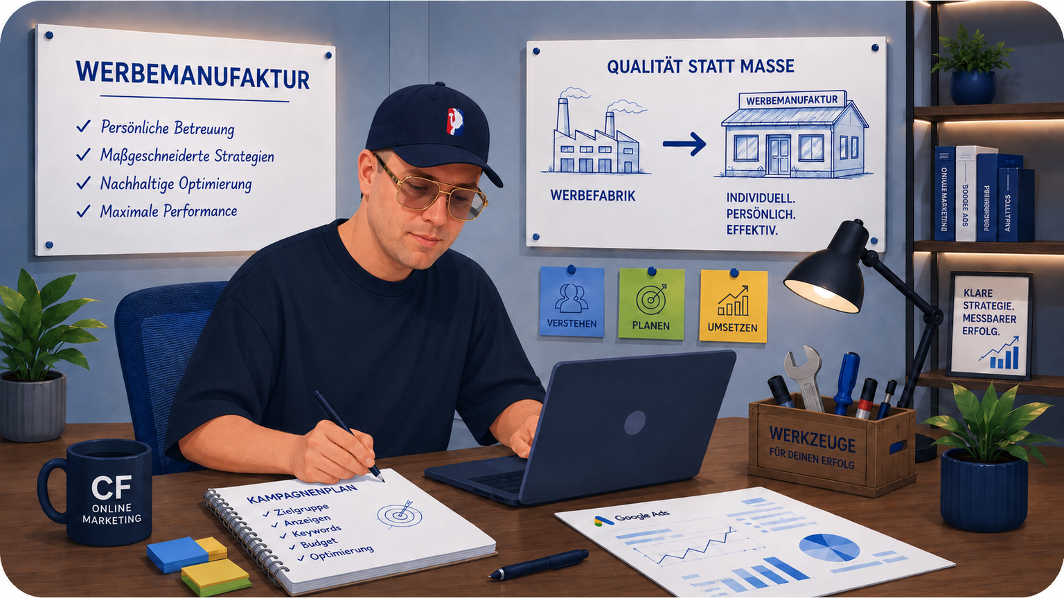 Illustration: Start in die Selbstständigkeit mit Rakete
