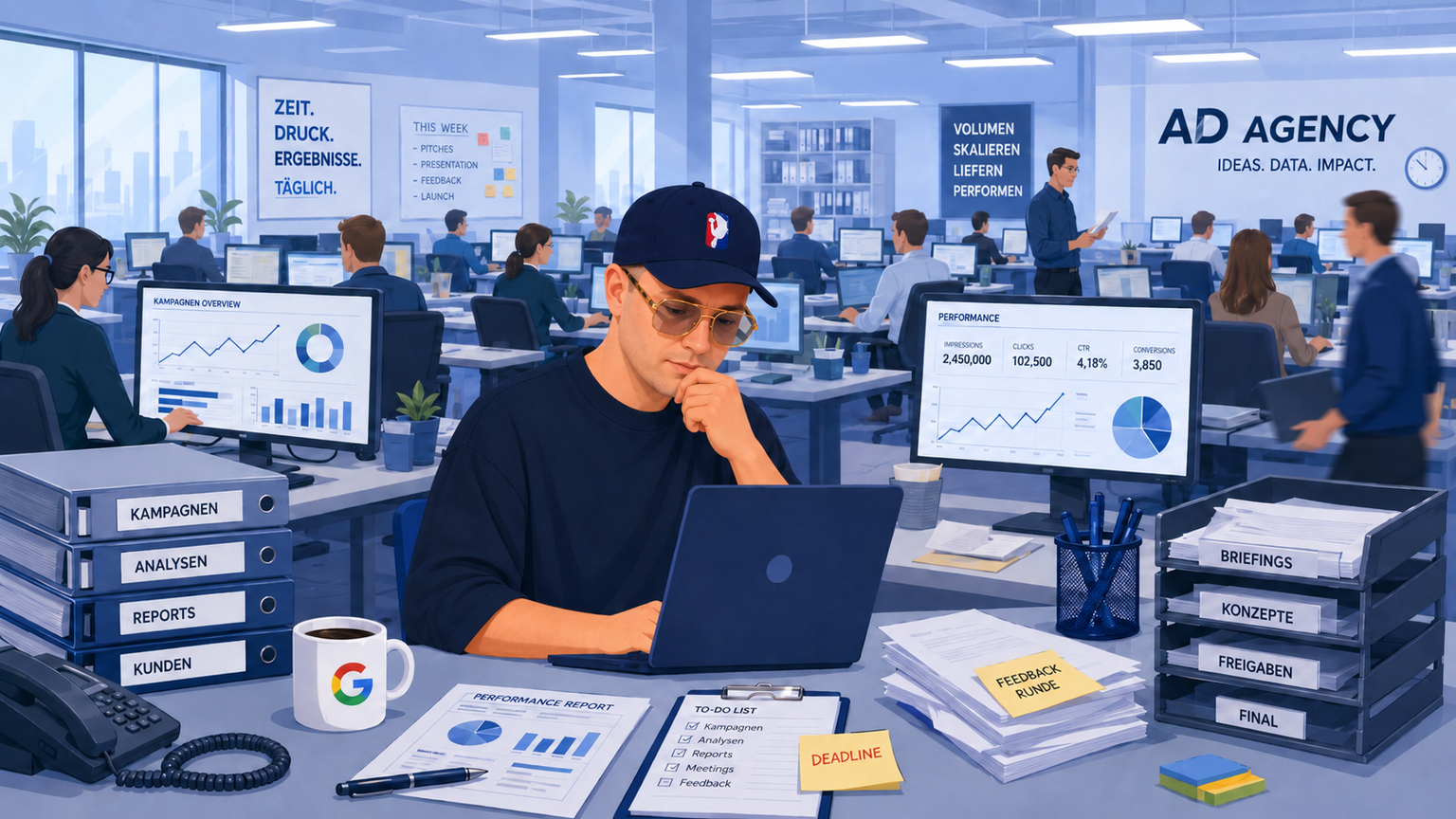 Illustration: Erkenntnis mit Analyse und Optimierung
