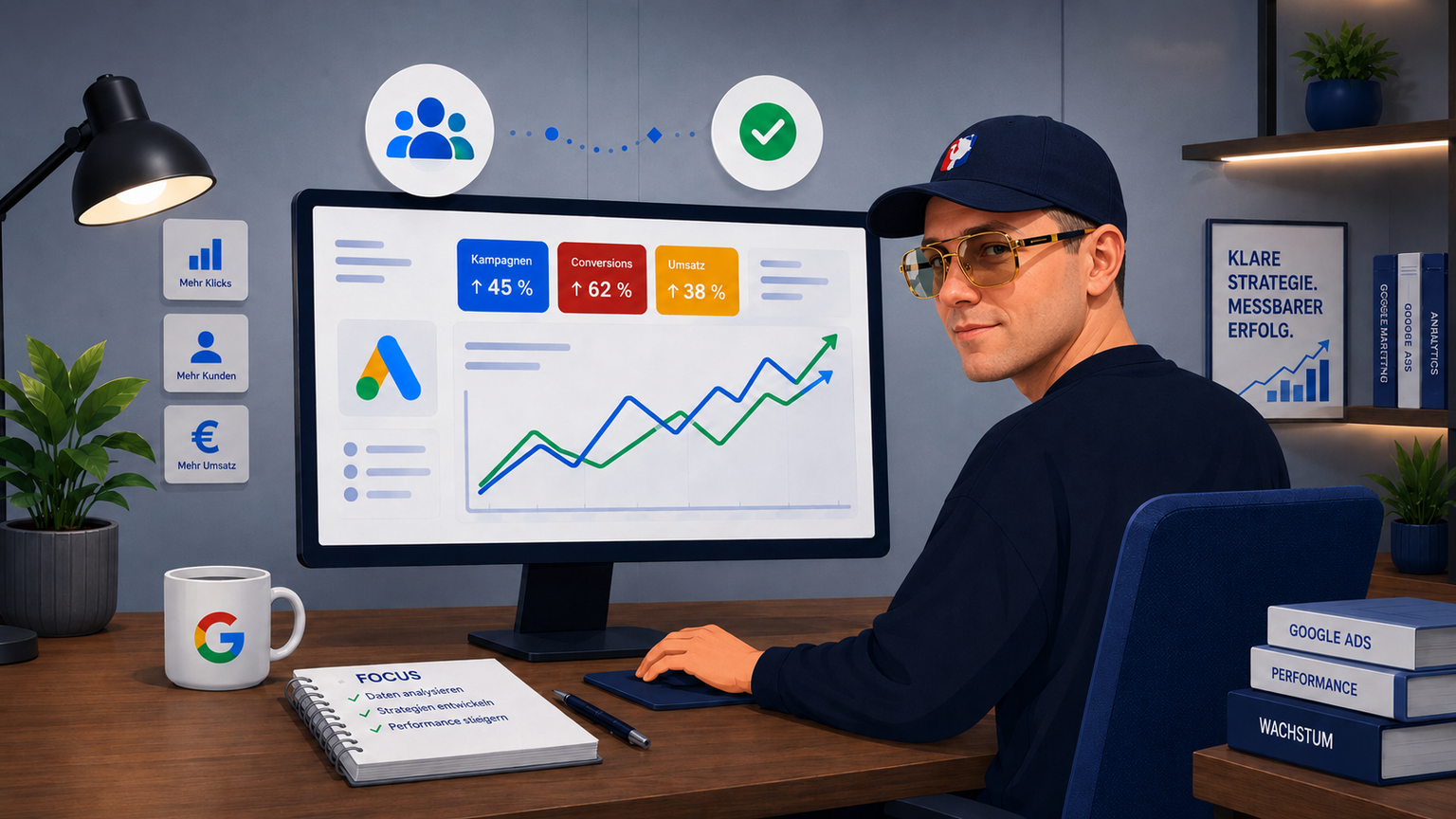Illustration: persönliche Google Ads Betreuung heute